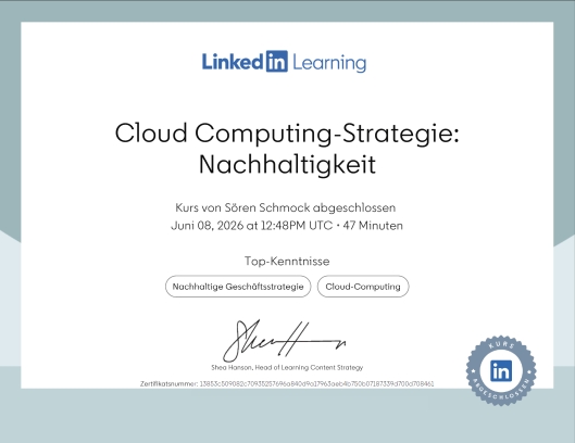Cloud Computing-Strategie: Nachhaltigkeit
